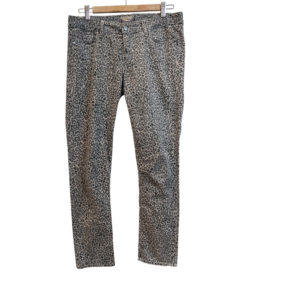 Paige Verdugo Skinny Leopard Print Jeans Size 29